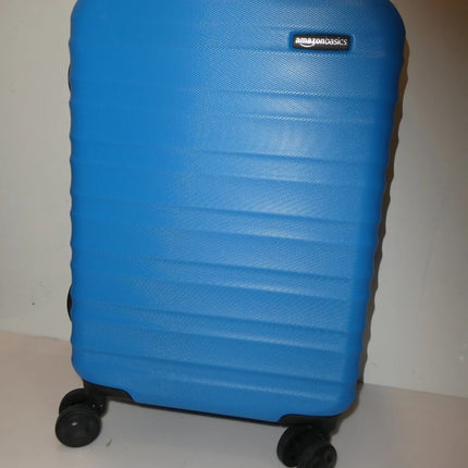 Amazon Basics Hardside Expandable Spinner Suitcase, Light Blue, 55cm Carry-On