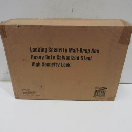 Epoch Design Locking Security Mail-Drop Box Heavy Duty - Orange