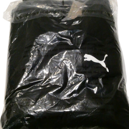 PUMA Men's Essential Small Logo Fleece Crew, Black/Cat, XXL