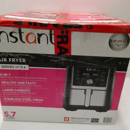 Instant Pot Vortex Plus Air Fryer XXL, Stainless Steel, 5.7L, 1.8kg Capacity