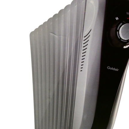 Goldair 2400W 11 Fin Oil Column Heater with 3 Heat Settings and Adjustable Therm