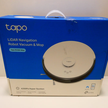 TP-Link Tapo RV30C Mop Robot Vacuum Cleaner, Suction Power 4200Pa, LiDAR Naviga