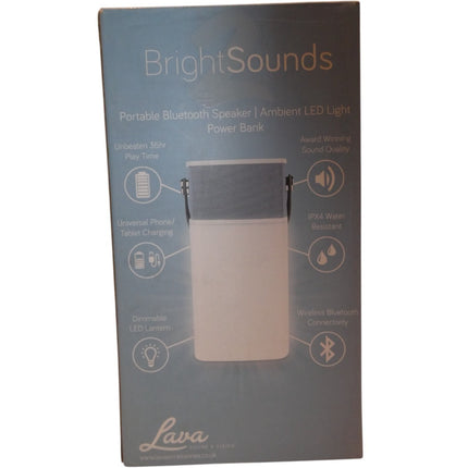Lava BrightSounds 2 | Portable Bluetooth Speaker with Dimmer Controlled Lantern,