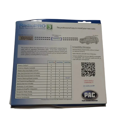PAC RP3-GM13 Radio Replacement Interface for Select GM Vehicles