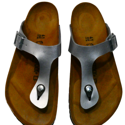 Birkenstock Women's GIzeh Thong Sandal, Silver EU43, UK7.5, US M 8, US L 10