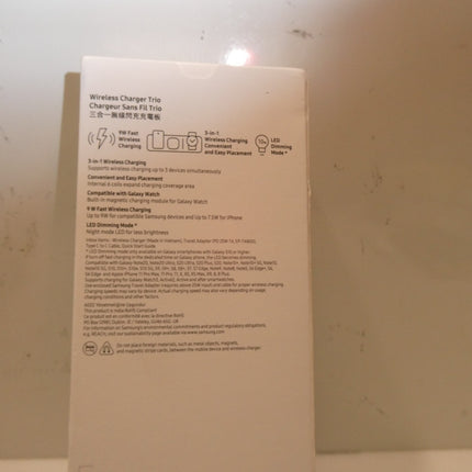 Samsung Trio Charger, Black - Charges Phone, Watch + Buds