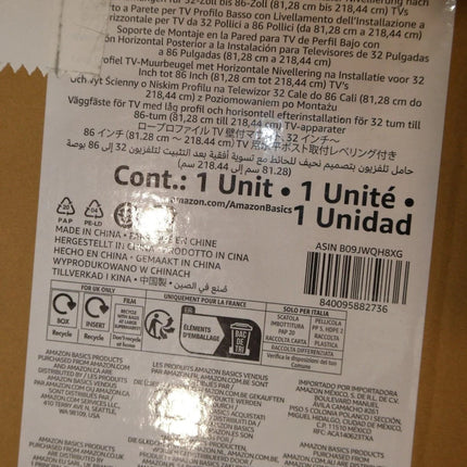 Amazon Basics Low Profile TV Wall Mount with Horizontal Post Installation Leveli