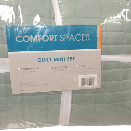Comfort Spaces Quilt Mini Set, Full/Queen 3 Piece