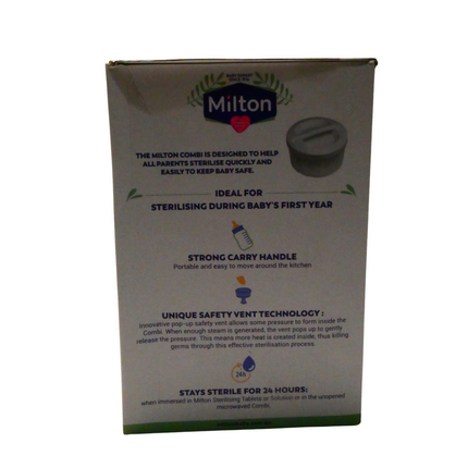 Milton 2 in 1 Combi Steriliser Starter Kit | Use in Microwave in 2 Mins |Cold Wa