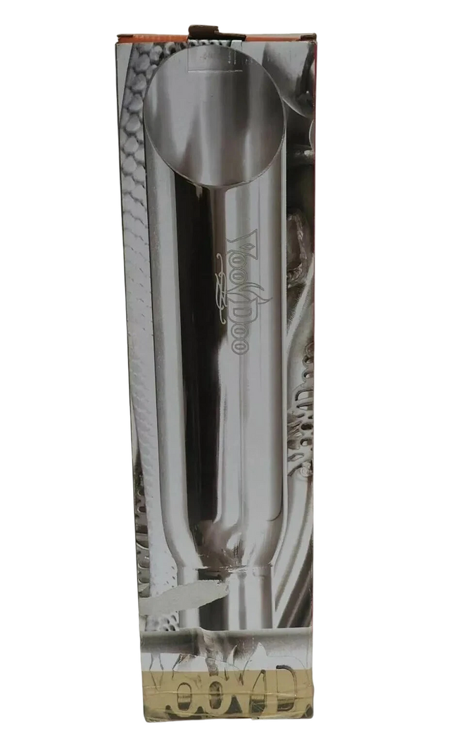 VooDoo Industries VC403 Chrome Universal Cafe Style Exhaust Pipe