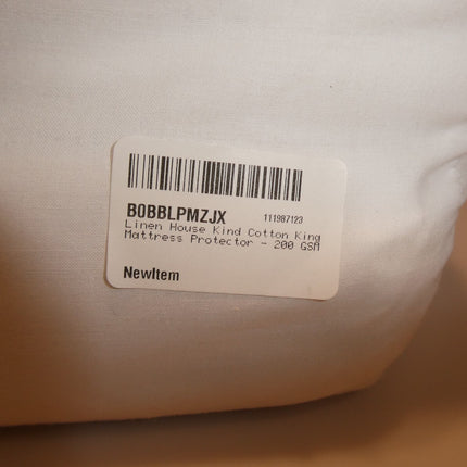 Linen House Kind Cotton Super King Mattress Protector - 200 GSM 180cm x 203cm