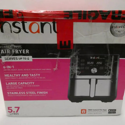Instant Pot Vortex Plus Air Fryer XXL, Stainless Steel, 5.7L, 1.8kg Capacity