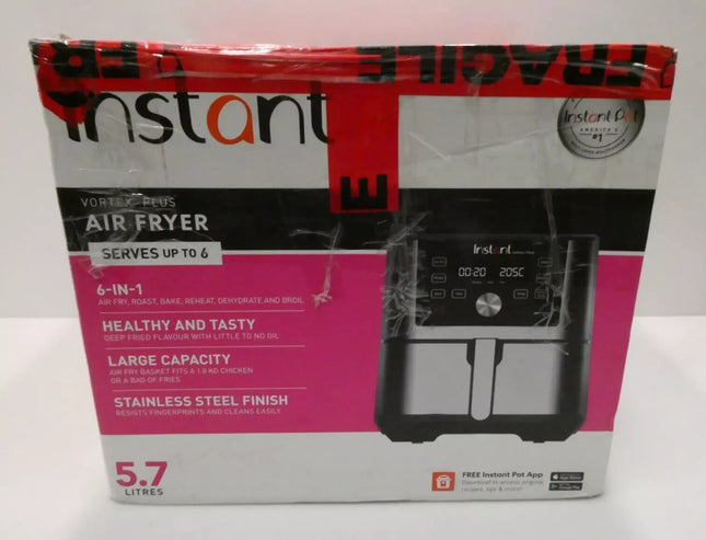 Instant Pot Vortex Plus Air Fryer XXL, Stainless Steel, 5.7L, 1.8kg Capacity