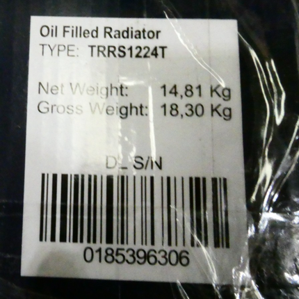 De'Longhi Radia S Electric Oil Column Heater | 12 Fins | 2400W | TRRS1224T