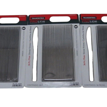 3 x Tramontina Pro Line 36 Dinner Knives Commercial Grade Stainless Steel