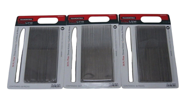 3 x Tramontina Pro Line 36 Dinner Knives Commercial Grade Stainless Steel