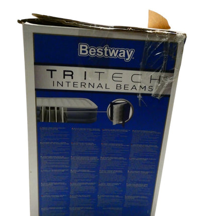 Bestway Tritech Airbed Queen SleekFlow Headboard Built-in AC Pump, 226x152x8cm