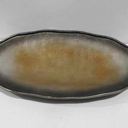 Boho Traders Oval Aluminium Platter, Large, Gold/Ombre, Pack of 1, MI335
