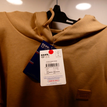 Champion Women's Rochester Base Hoodie, Tan Dunes, Large