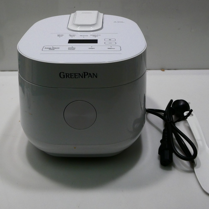 Greenpan Bistro Rice and Grains Cooker 2L White, PFAS & Pfoa-Free Removable C...