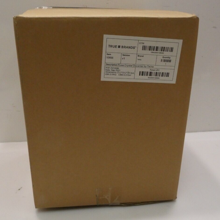 Twine Rose Crystal Decanter, Pink Wine Decanter and Aerator, Gold Rim, Wine Cara