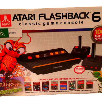 Atari Flashback 6 Classic Video Game System with 100 Games Console Controllers