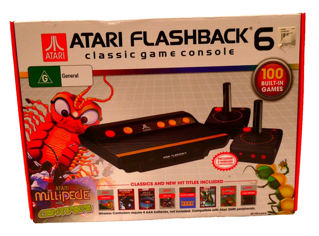 Atari Flashback 6 Classic Video Game System with 100 Games Console Controllers