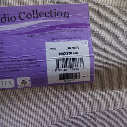Studio Collection Floor Area Rug 711 Silver 230cm x 160cm