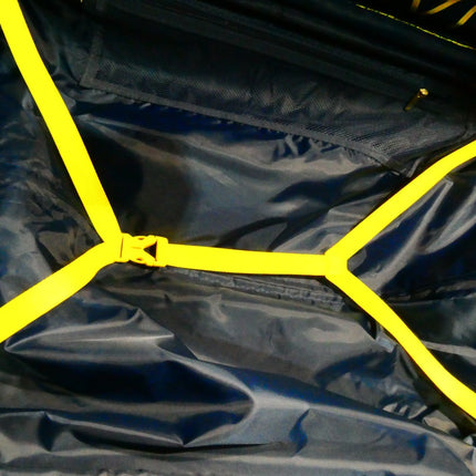 Nautica Maker Hardside Spinner Luggage, Navy/Yellow, Checked-Large 29-Inch, Make