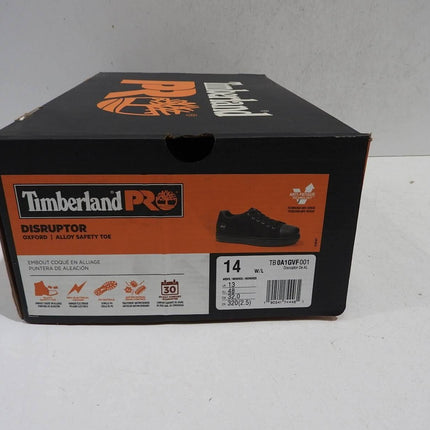 Timberland PRO Men's Disruptor Oxford Alloy Safety Toe Black/Black - 14 W US