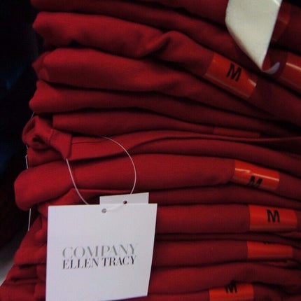 35 x Ellen Tracy Woman's Full T-Shirt RED T-Shirt Size - M