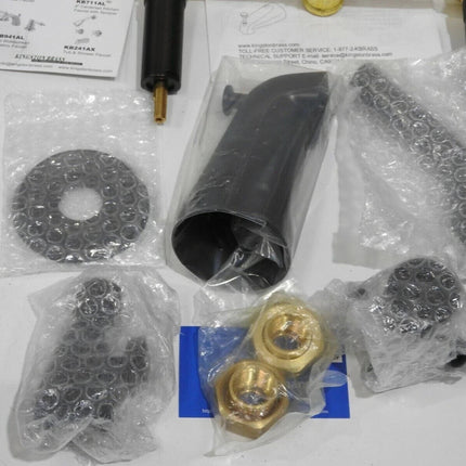 Kingston Brass KB245AX Twin Handle Tub and Shower Faucet with Decor Cross Handle