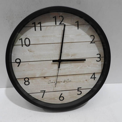 Cooper & Co. 30cm Black Round Wall Clock