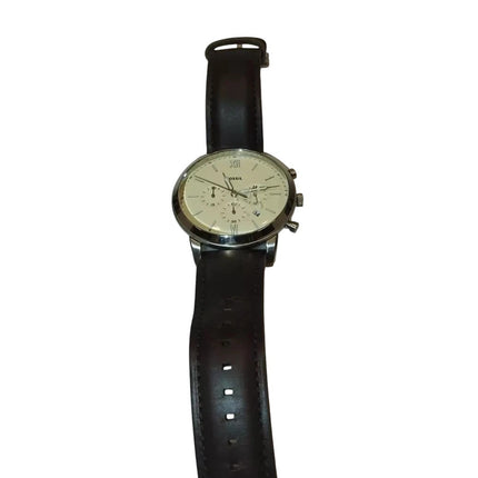 Fossil Analog Off-White Dial Men's Watch - FS5380