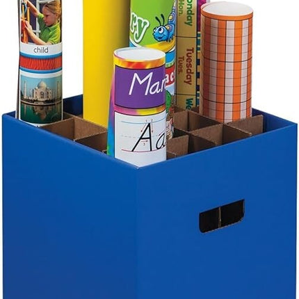 Classroom Keepers Poster & Roll Storage, Blue, 24"H x 12-1/4"W x 12-1/4"D