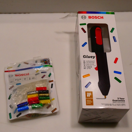 Bosch Cordless Hot Glue Pen Inc Rechargeable AA Batteries & 20 Glue Sticks Gluey
