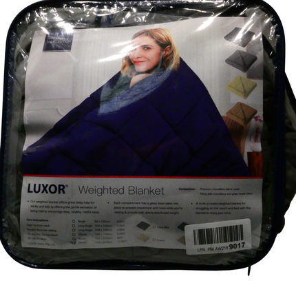 LUXOR Microfibre Weighted Blanket, Machine Washable Winter Blankets for Adults (