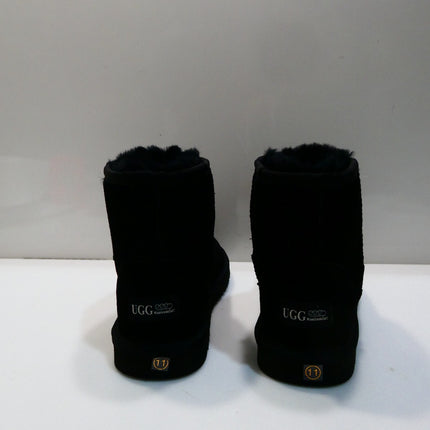 UGG Woolcomfort Classic Mini Boots Premium Australian Sheepskin - Black - AU W11