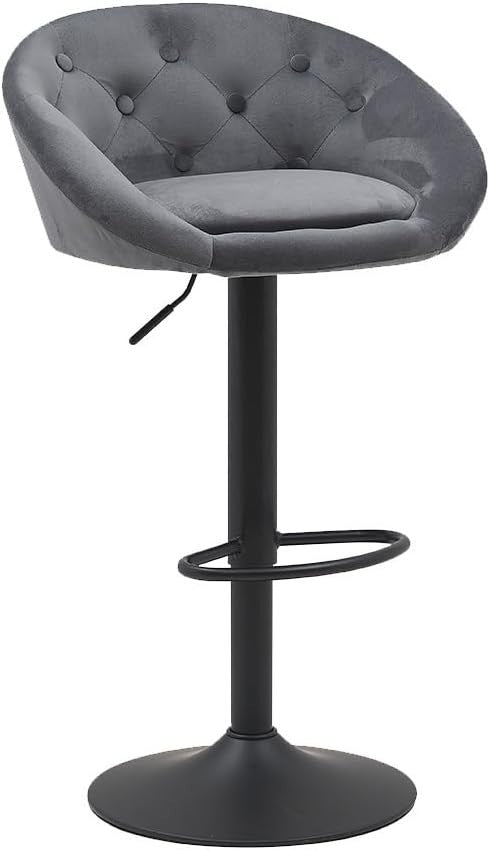 Viviendo 2 Pcs Bar Stools, Adjustable Height Chairs with Gas Lift, Swivel Kitche