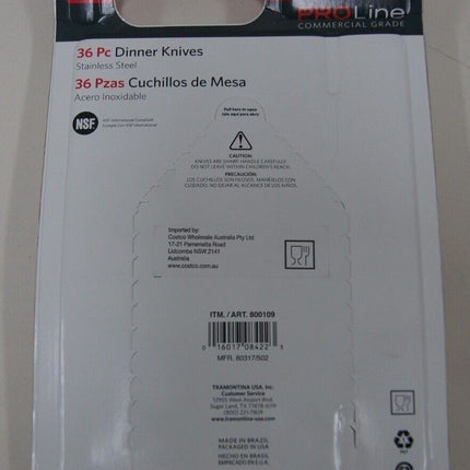 3 x Tramontina Pro Line 36 Dinner Knives Commercial Grade Stainless Steel