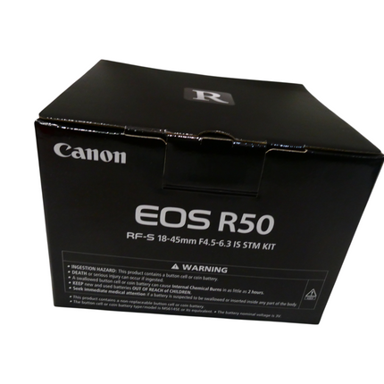 Canon EOS R50 Mirrorless Camera with RF-S 18-45Mm F/4.5-6.3 Is STM Lens - AU Ver