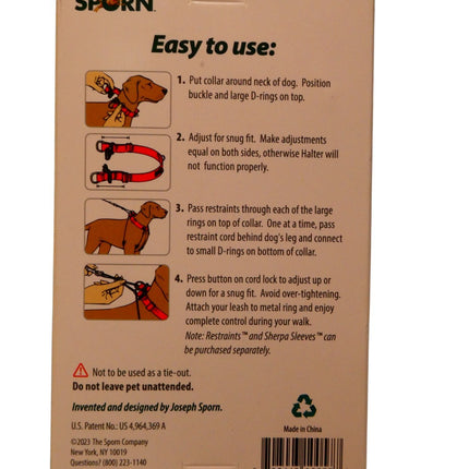 Sporn Original Training Dog Halter Black Medium , neck 30-43cm