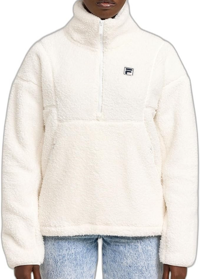 FILA Women's Monika Quarter Zip, Arctic White, XX-Large