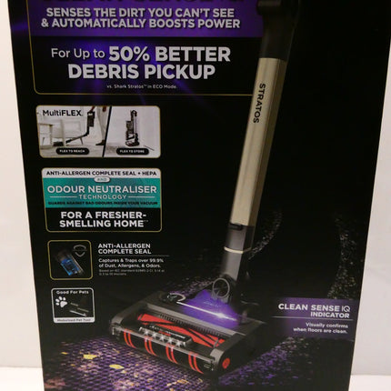 Shark IZ400 Stratos Cordless Pet Pro Vacuum with Clean Sense IQ Brass -Brand New