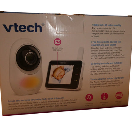 VTech RM2751 2.8" Smart Wi-Fi 1080p HD Video Baby Monitor with Remote Access