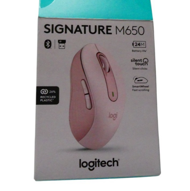 Logitech Signature M650 Wireless Mouse with Silent Clicks - Rose