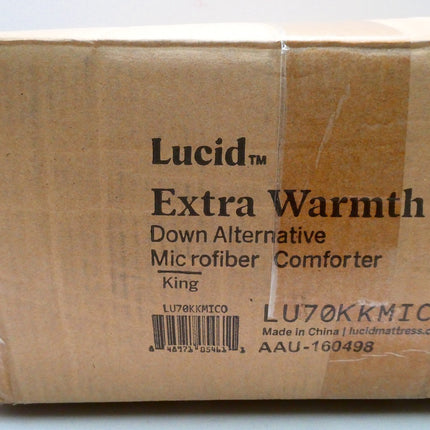 LUCID Down Alternative Comforter - Hypoallergenic - All Season - 400 GSM - King,