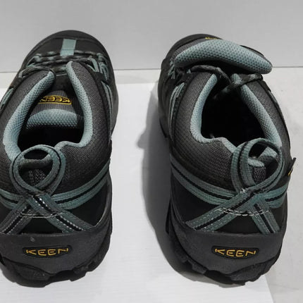 KEEN Men's Targhee II Mid Waterproof Hiking Boots, Black Olive Mineral Blue, 8US