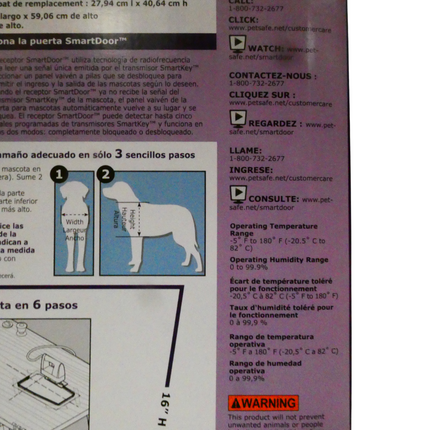 PetSafe Electronic SmartDoor - Collar Activated Dog and Cat Door - Small to Larg