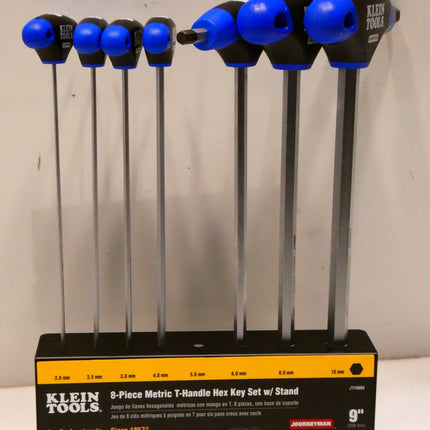 Klein Tools JTH98M Metric Journeyman T-Handle Hex Key Set with Stand (7-Piece)